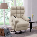 Khaki Microfiber Power Lift Recliner P2009