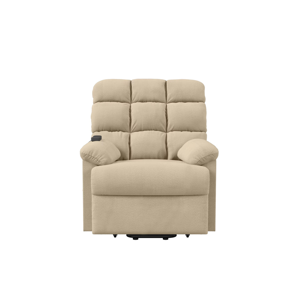 Khaki Microfiber Power Lift Recliner P2009