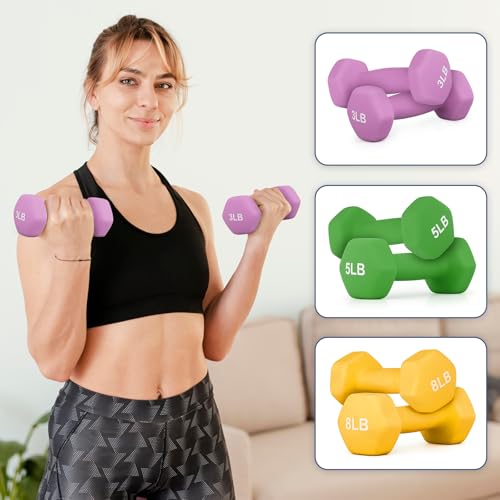 Anti-Slip Neoprene Coated Hexagon Dumbbell Set F2422