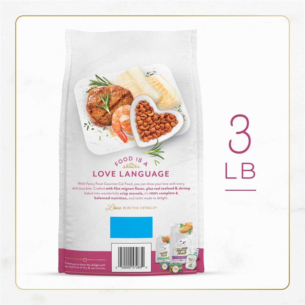 Dry Cat Food Filet Mignon Flavor with Seafood & Shrimp D89526