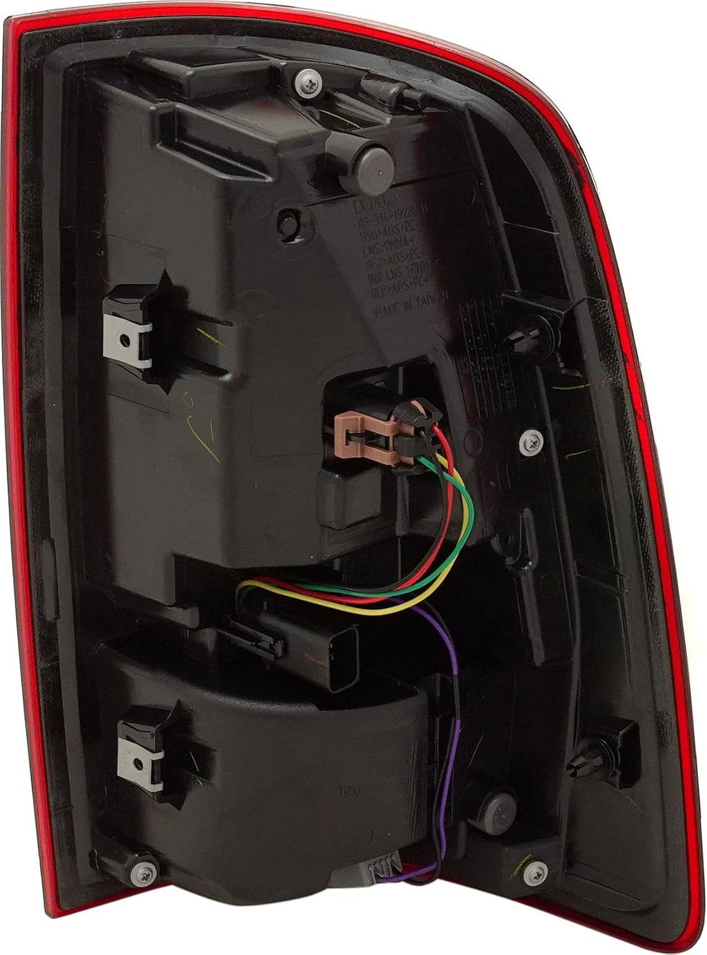 Tail Light Compatible with 2013-2018 Ram 1500 and 2017-2018 Ram 2500 Clear & Red Lens Black Interior LED With bulbs Driver Side J7500