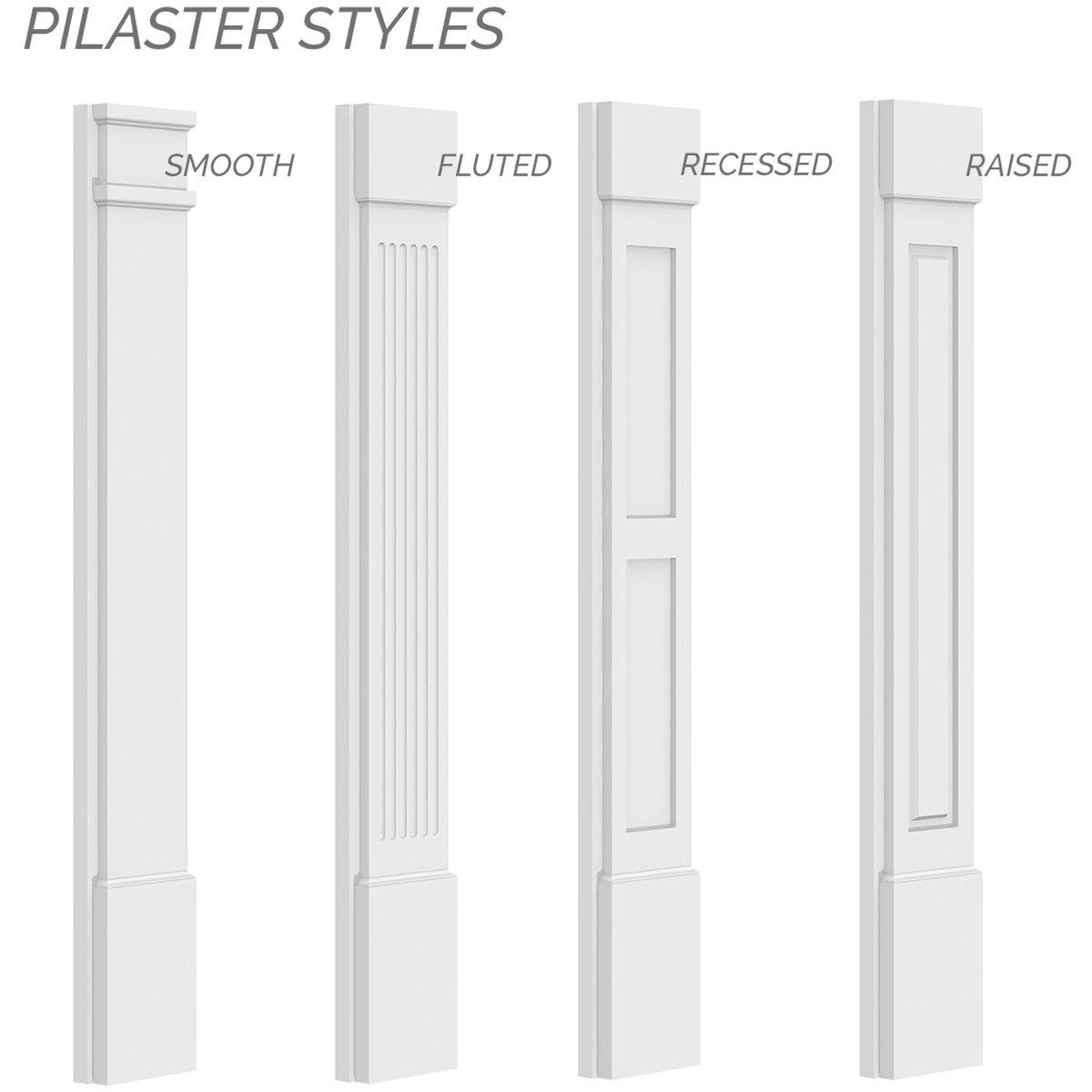 PVC Pilaster with Capital & Base (Pair) N786