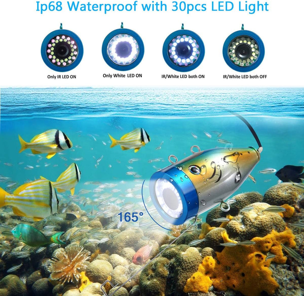 Underwater Fishing Camera with DVR 9 inch Color Monitor 1000TVL 30m Cable E907