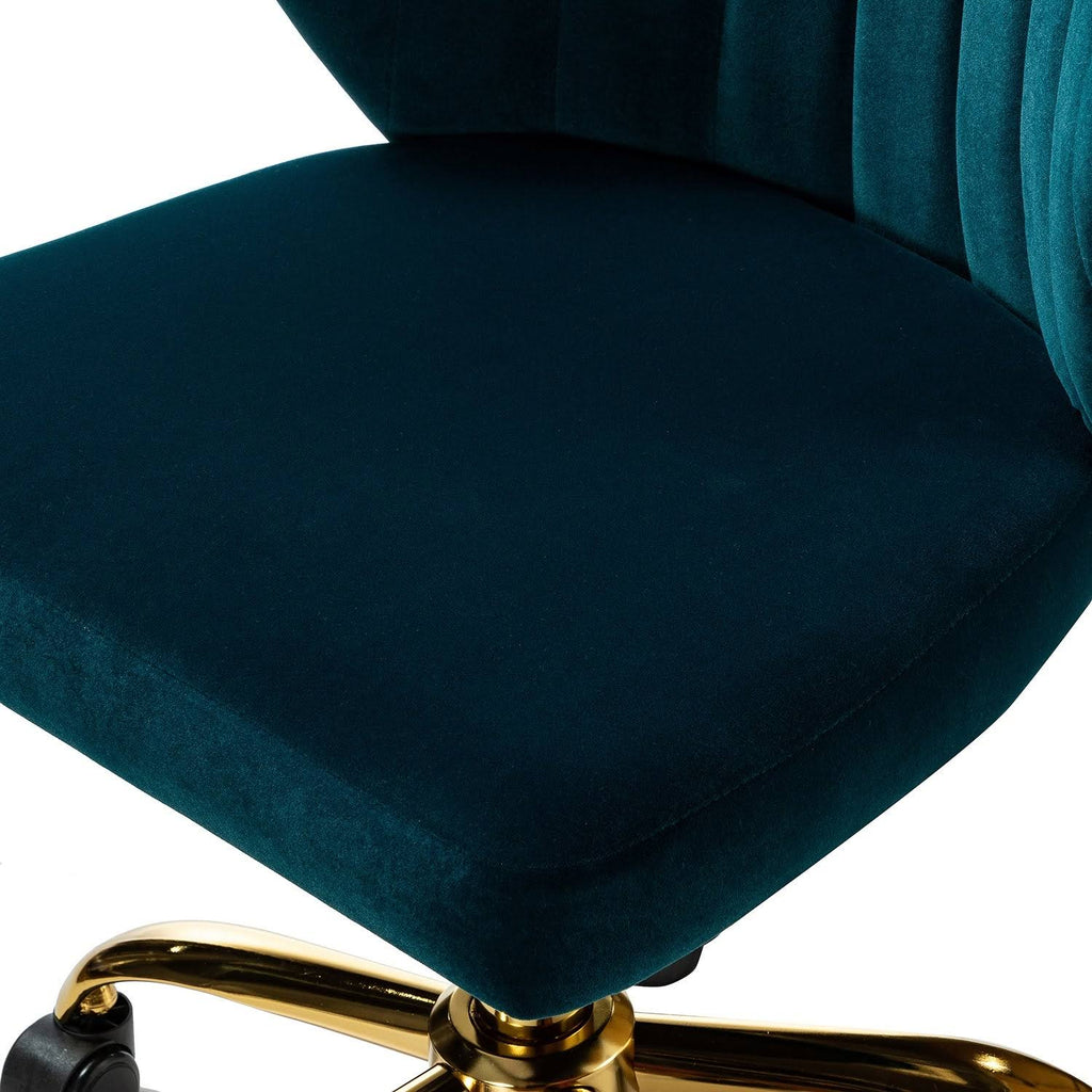 Navy Velvet Upholstered Task Chair R7503