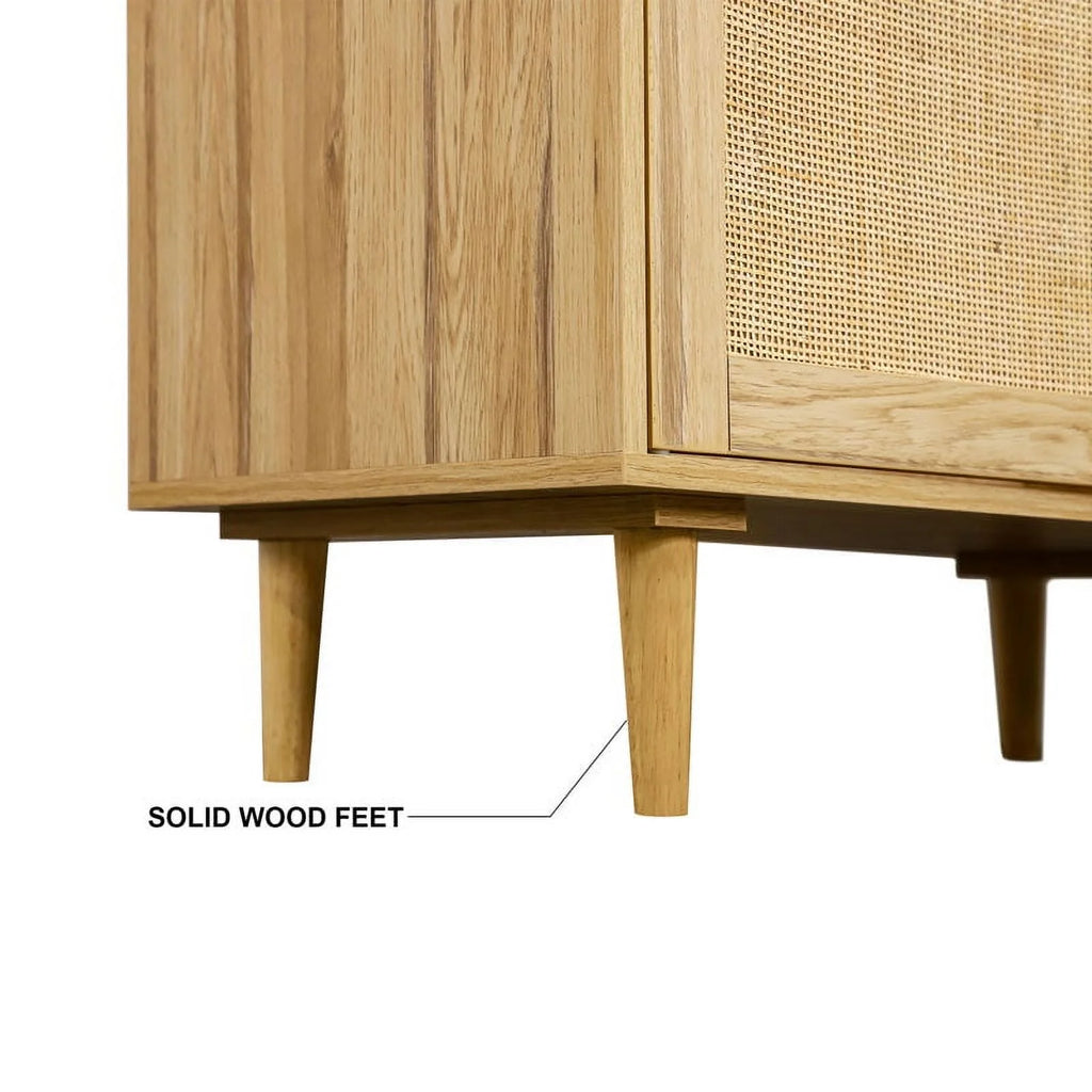 Rattan Storage Cabinet with Doors Y813593