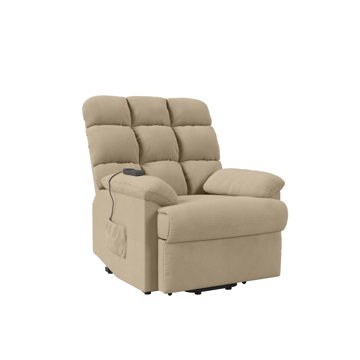 Khaki Microfiber Power Lift Recliner P2009
