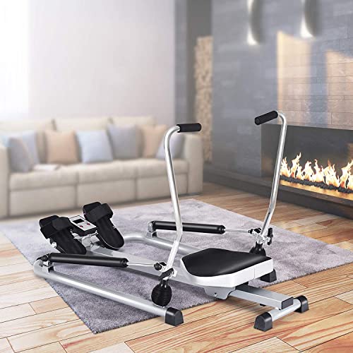 Hydraulic Rowing Machine with LCD Monitor and Adjustable Resistance R639