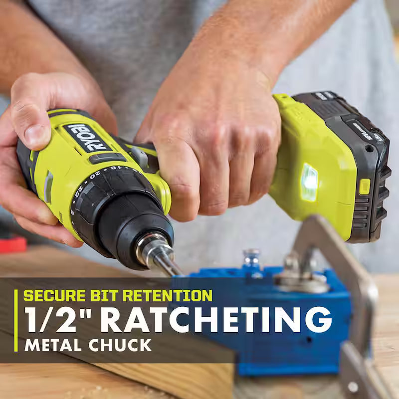 18V Cordless 2-Tool Combo Kit with Batteries and Charger F6954
