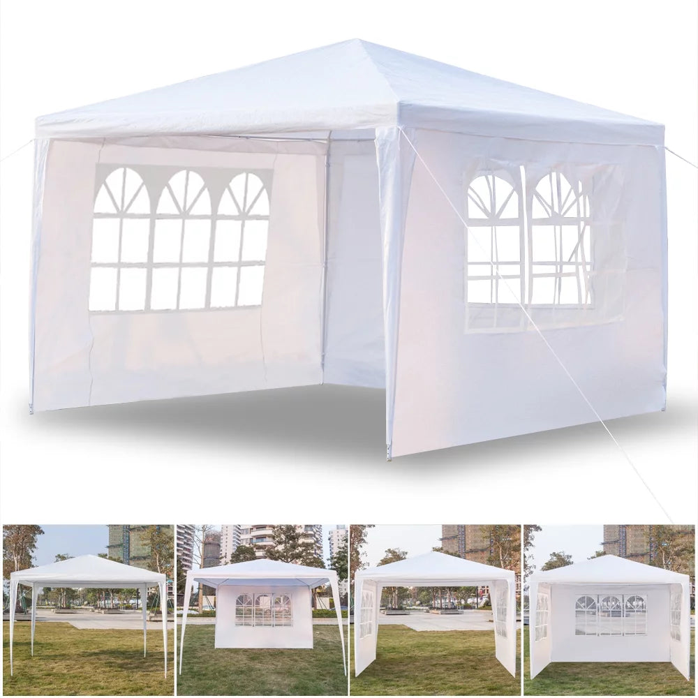 10 x 10 Canopy Tent with 3 Removable Sidewalls and Portable Bag A54531