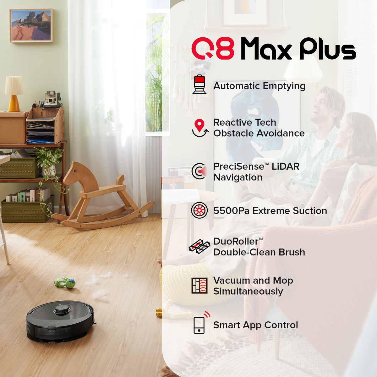 Robot Vacuum and Mop with Self-Emptying X28439