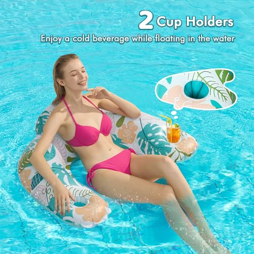 Inflatable Pool Floats with Two Cup Holders L335