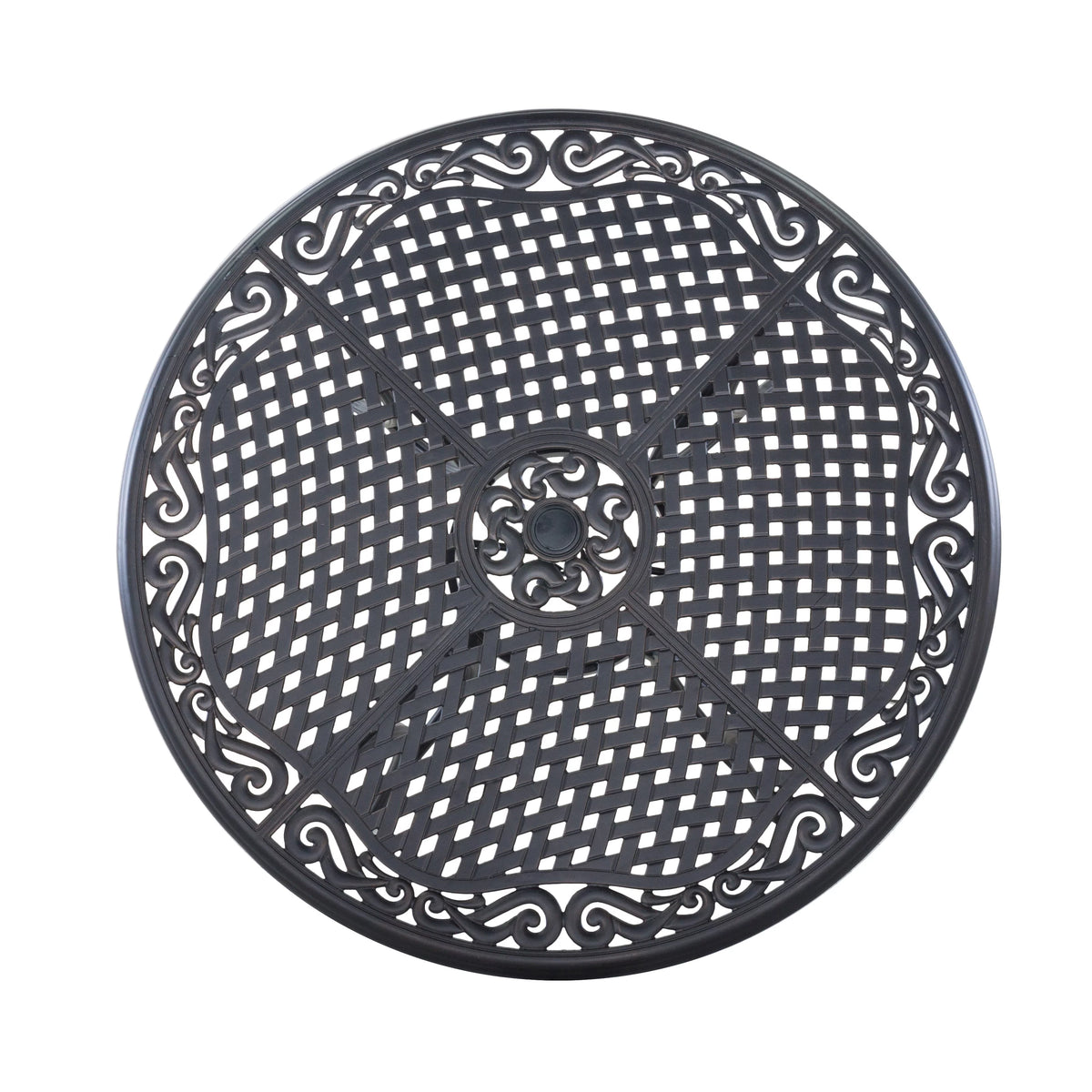 48 in Round Cast Aluminum Outdoor Dining Table O3451
