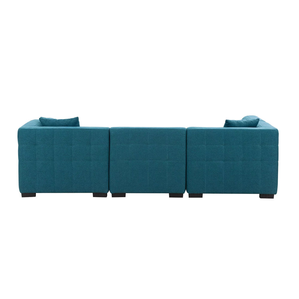 Convertible Sectional Sofa with Chaise L-Shaped 5 Seater D63109