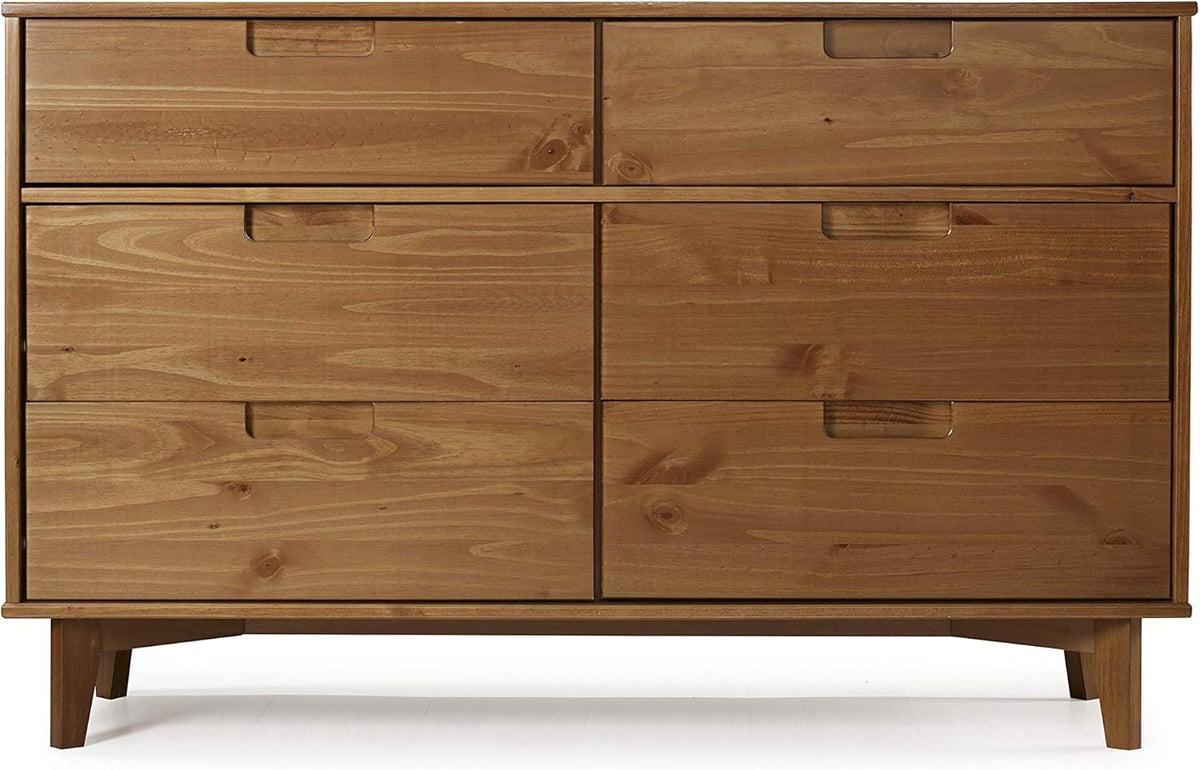 6 Drawer Mid Century Modern Wood Dresser N92345