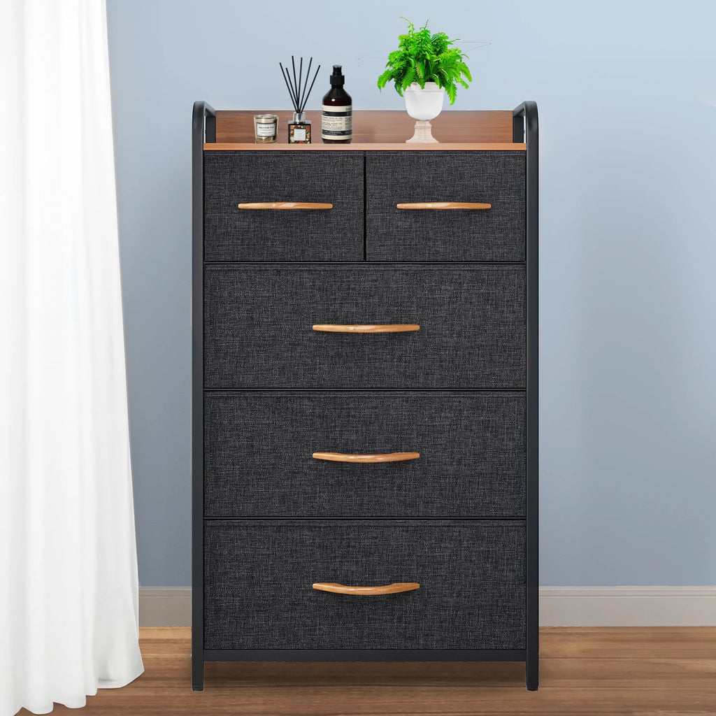 Black Grey 5 Drawer Storage Organizer Z65700