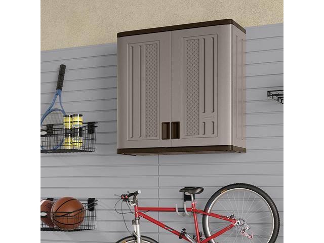4 Cubic Feet Resin Single Shelf Wall Storage Cabinet 6 Pack R215286