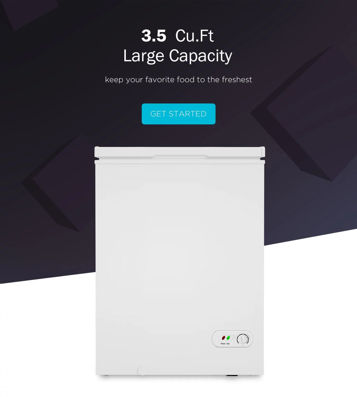 3.5 Cu Ft Compact Chest Freezer with 2 Removable Baskets R461752