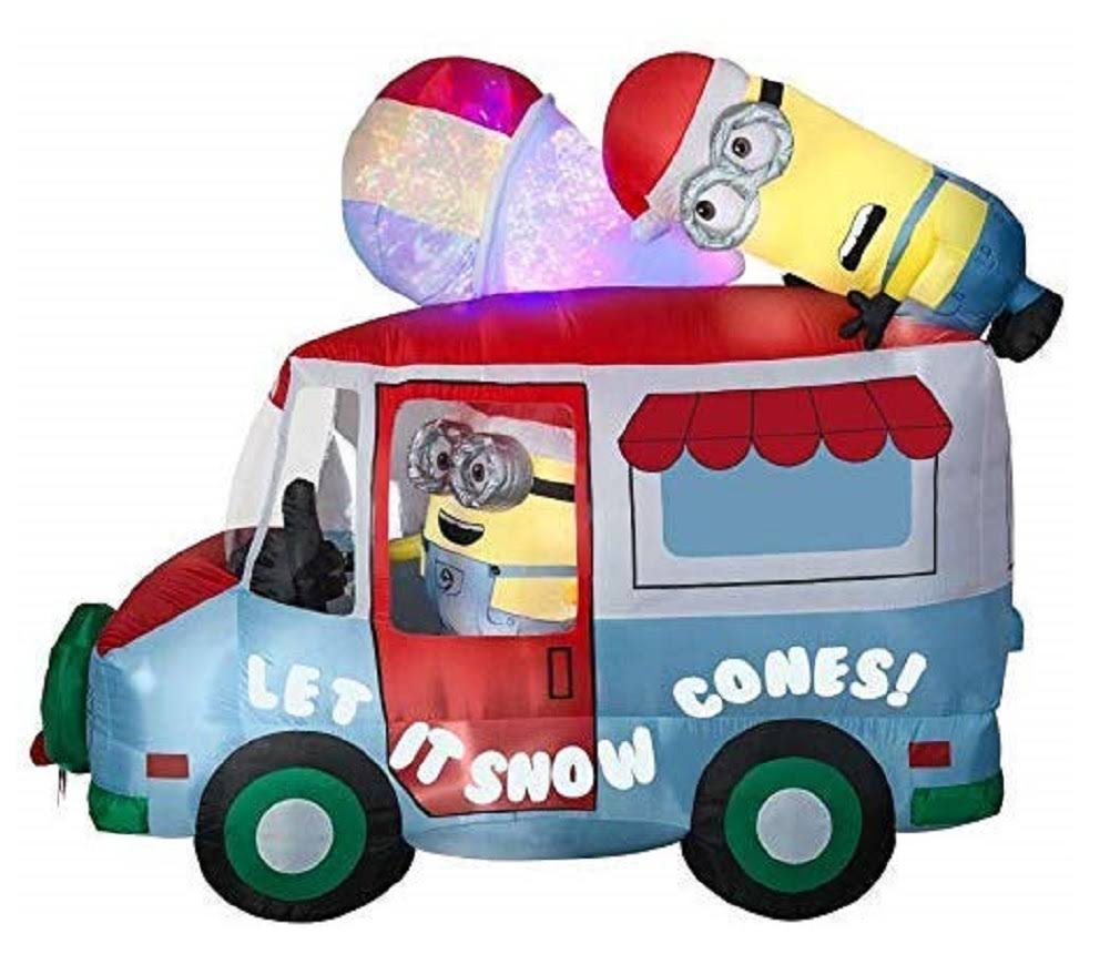 Inflatable Holiday Truck with Swirling Kaleidoscope J434637
