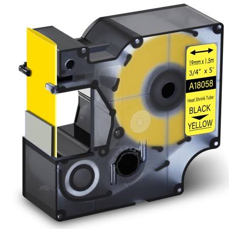 50pk Black on Yellow Heat Shrink Tubes K56037