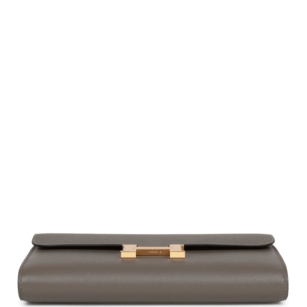 Wallet To Go Gris Meyer Epsom Gold Hardware Y1097
