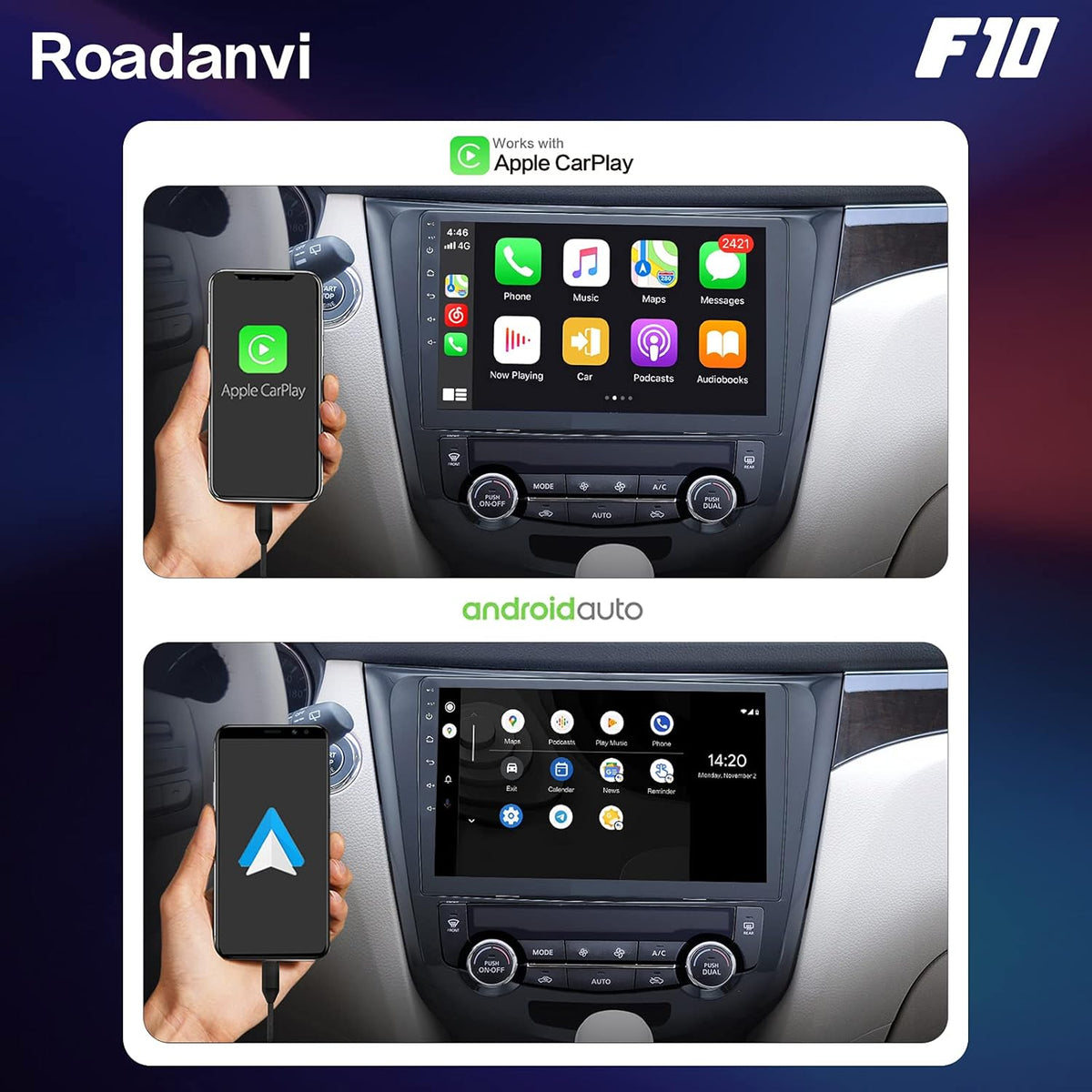 Android Auto Car Stereo 4GB+64GB Touch Screen P9640