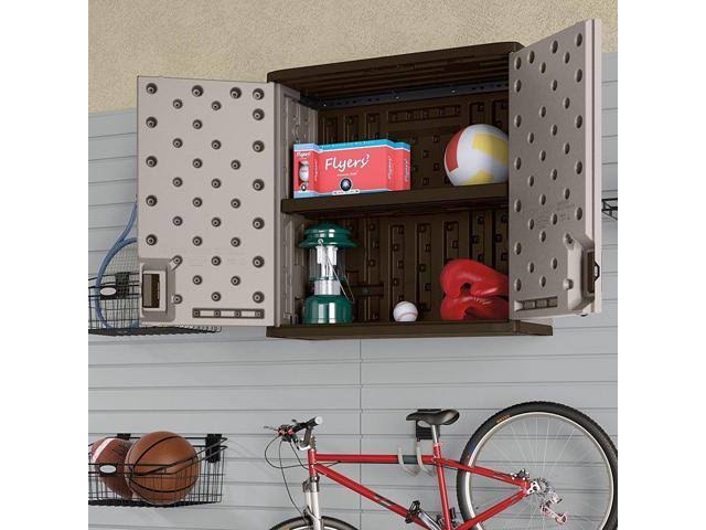 4 Cubic Feet Resin Single Shelf Wall Storage Cabinet 6 Pack R215286