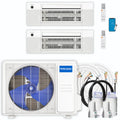 18,000 BTU 2 Zone Ceiling Cassette Ductless Air Conditioner and Heat Pump G558