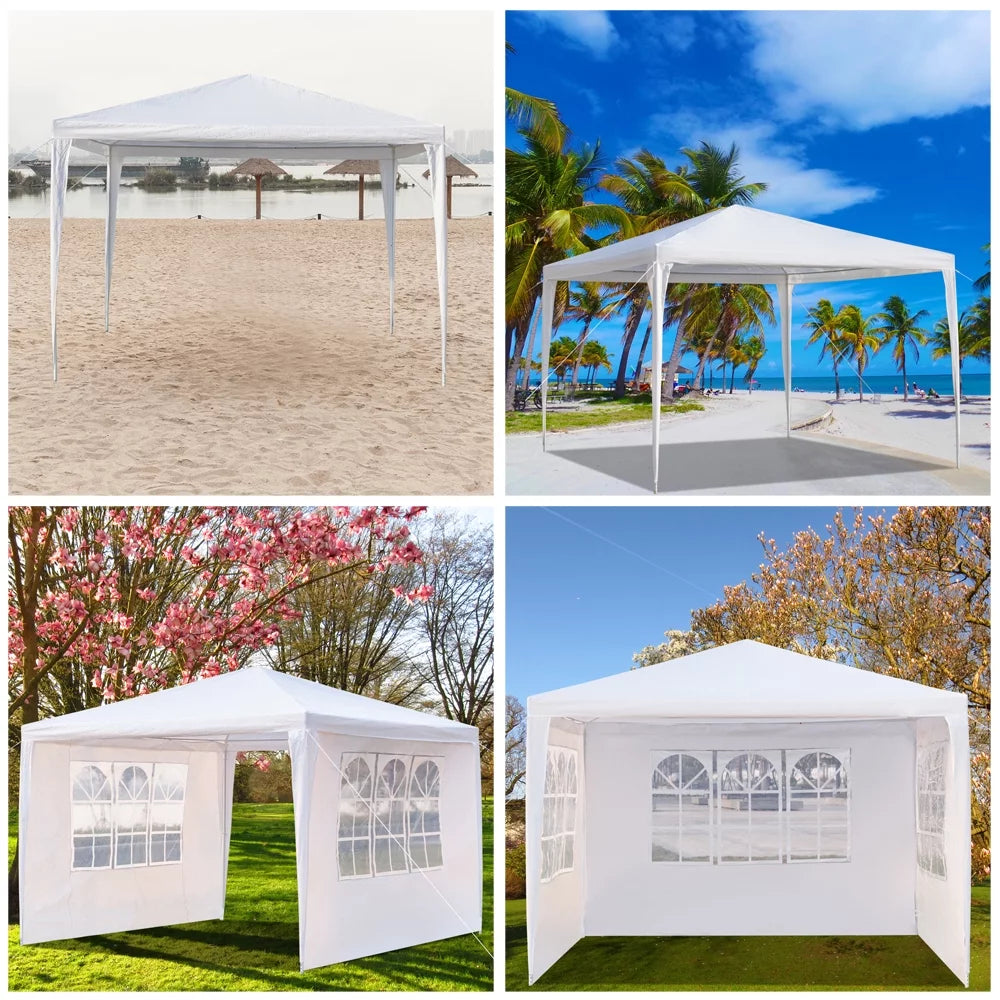 10 x 10 Canopy Tent with 3 Removable Sidewalls and Portable Bag A54531