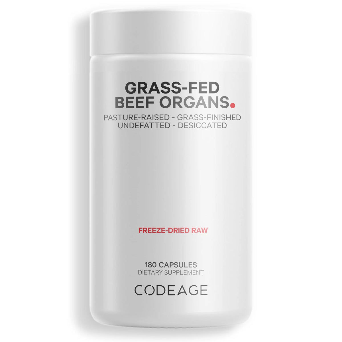 Beef Organs Grass-Fed Freeze-Dried Supplement 180 ct L8813