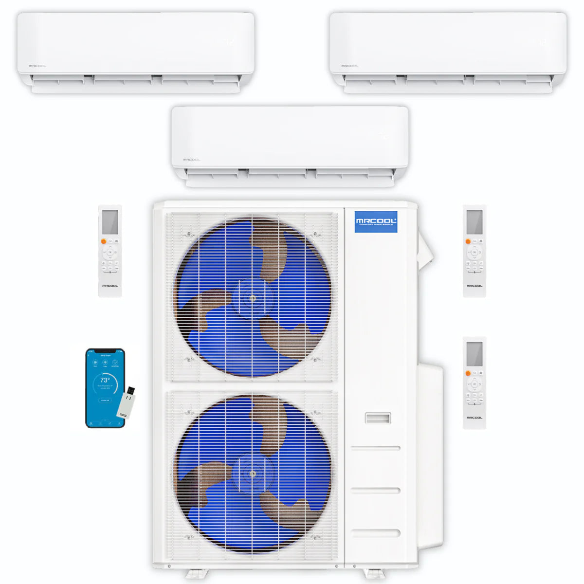 45,000 BTU 3 Zone Ductless Air Conditioner and Heat Pump P3023