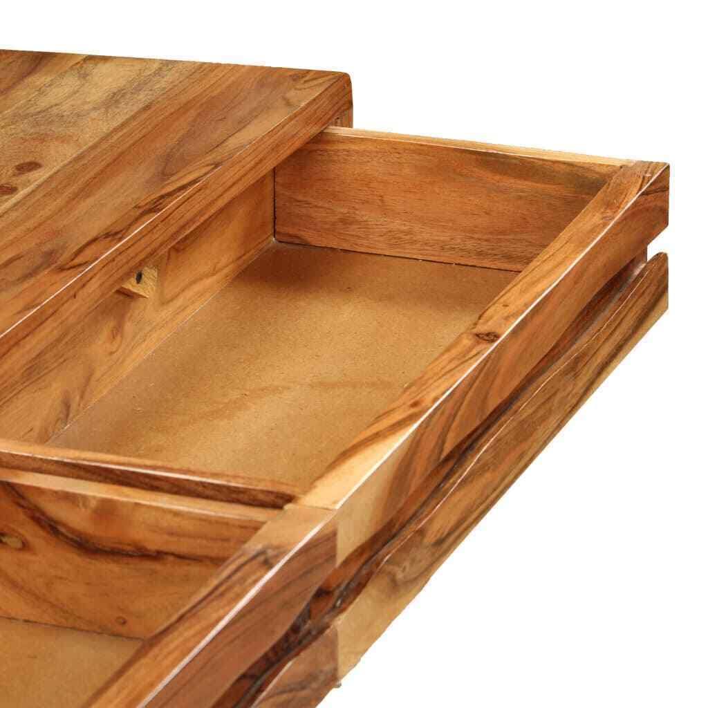 Solid Acacia Wood Console Table with Carved Drawers N7956