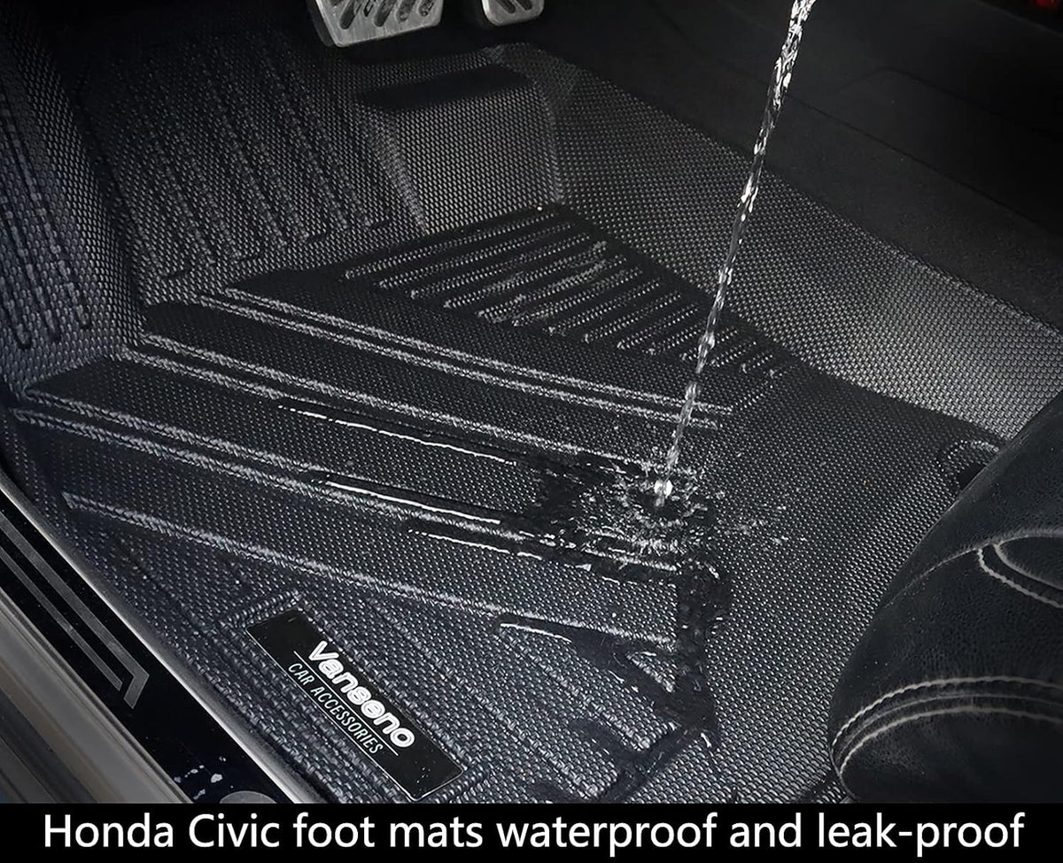 Black All-Weather Car Floor Mats & Cargo Trunk Liners Set C85878