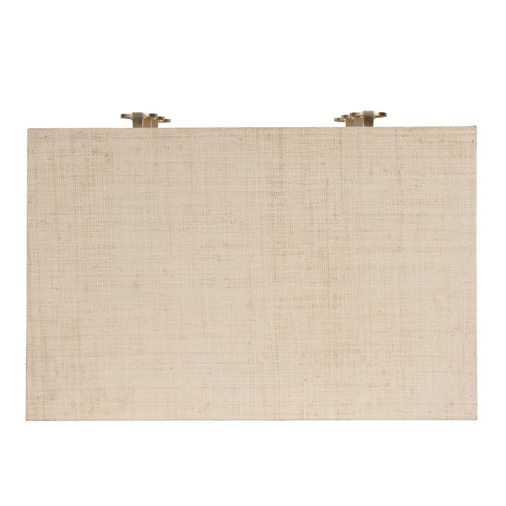 Natural Raffia 3 Drawer Wooden Chest K393