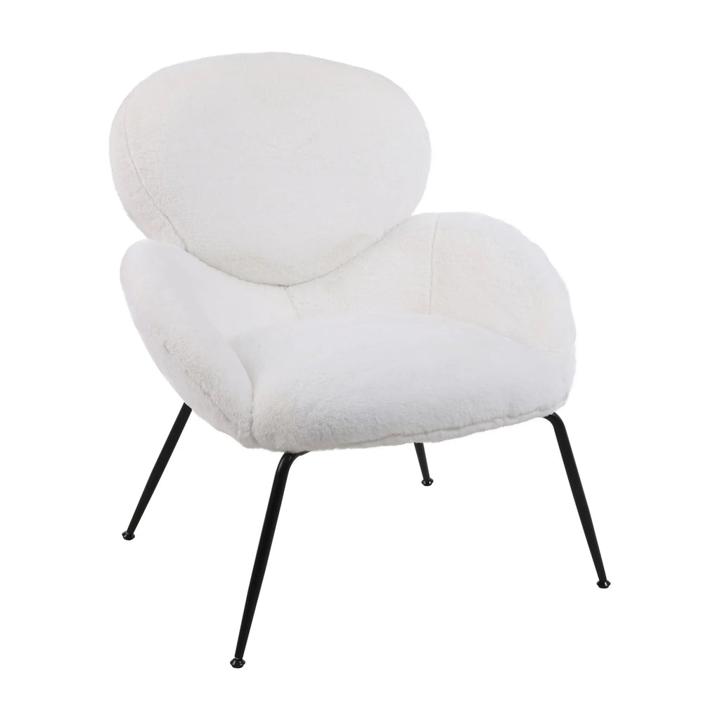 Sherpa Accent Armchairs with Black Metal Legs L9650