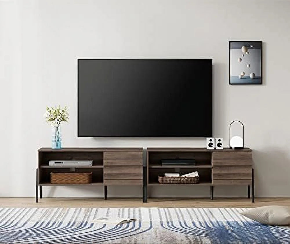 Mid-Century Modern Wood TV Stand up to 85 Inch V820545