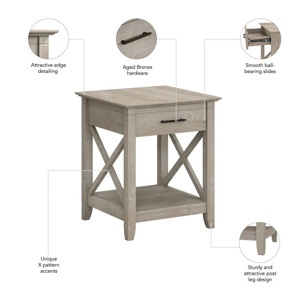 Washed Gray End Table H306060
