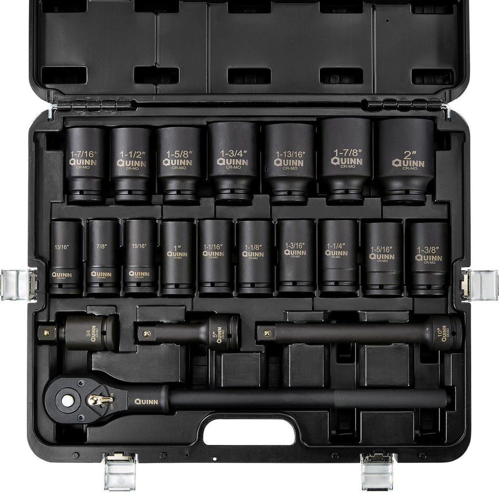 3/4 in. Drive SAE Ratchet and Deep Impact Socket Set, 21-Piece M318