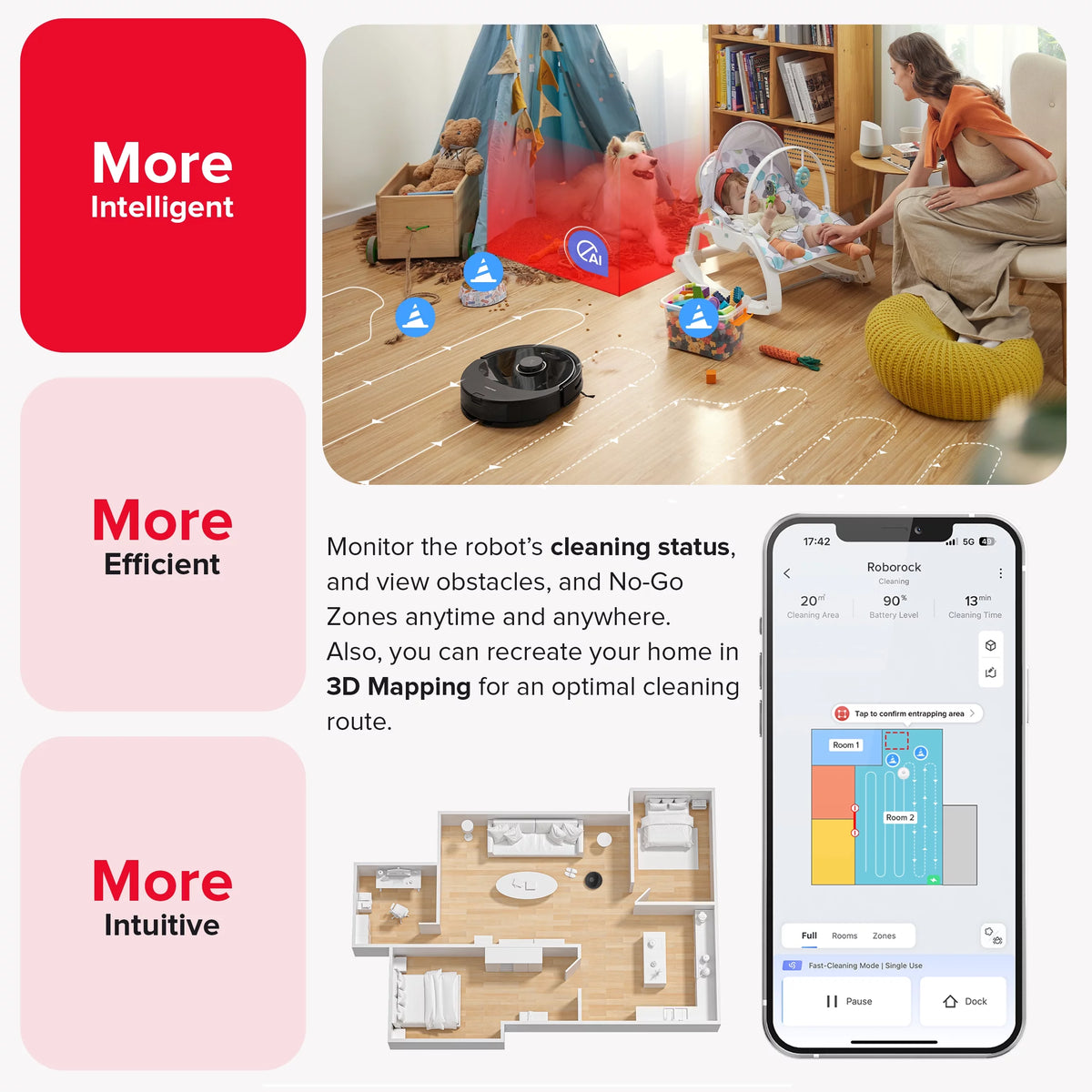 Robot Vacuum and Mop with Self-Emptying X28439