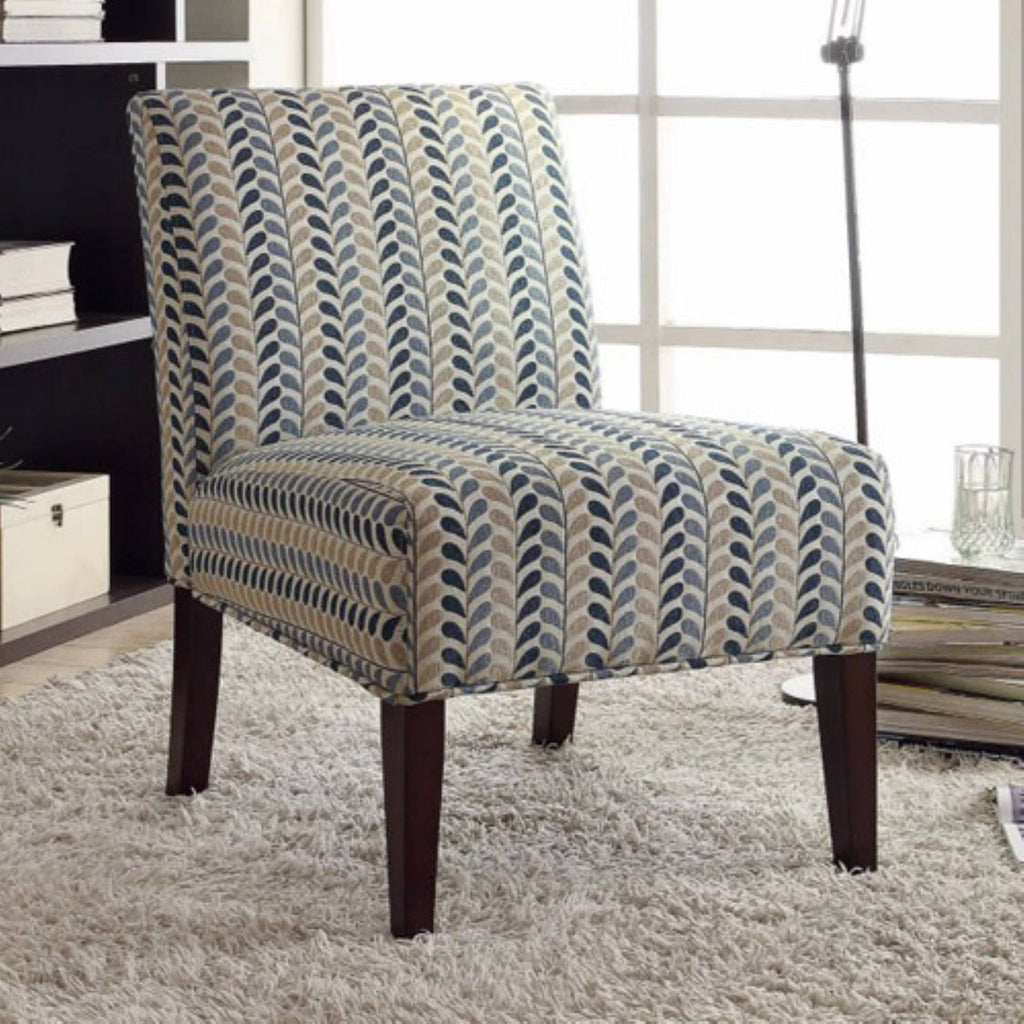 Blue Beige Accent Chair C600662