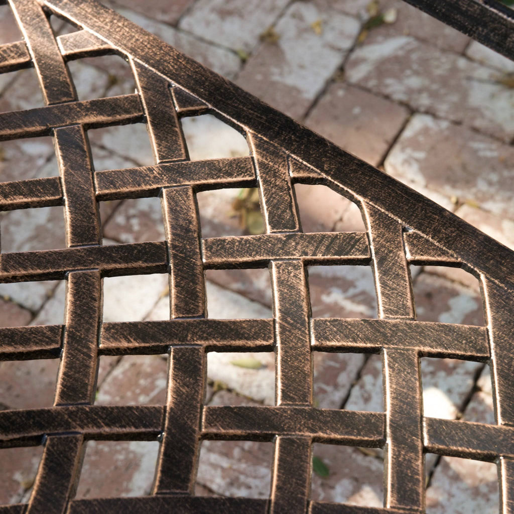 Copper Cast Aluminum Bench V469