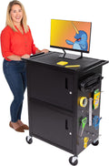 AV Cart with Pegboard Siding and 12 Hooks P553