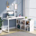 55 Inch L-Shaped Computer Desk with Storage G19497