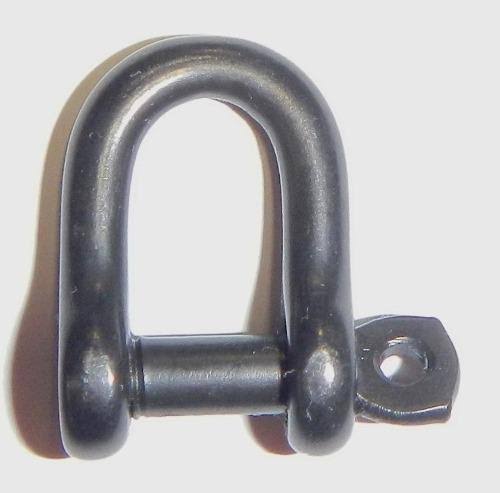 15/32x22 Diameter D Shackle with Captive Pin - Black U562280