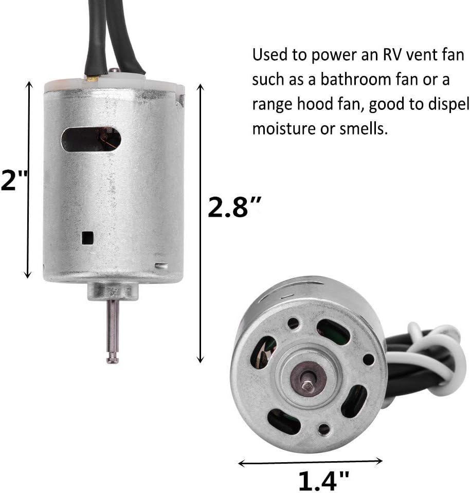 12 Volt Power Fan Vent Replacement Motor with D-Shaft G76633