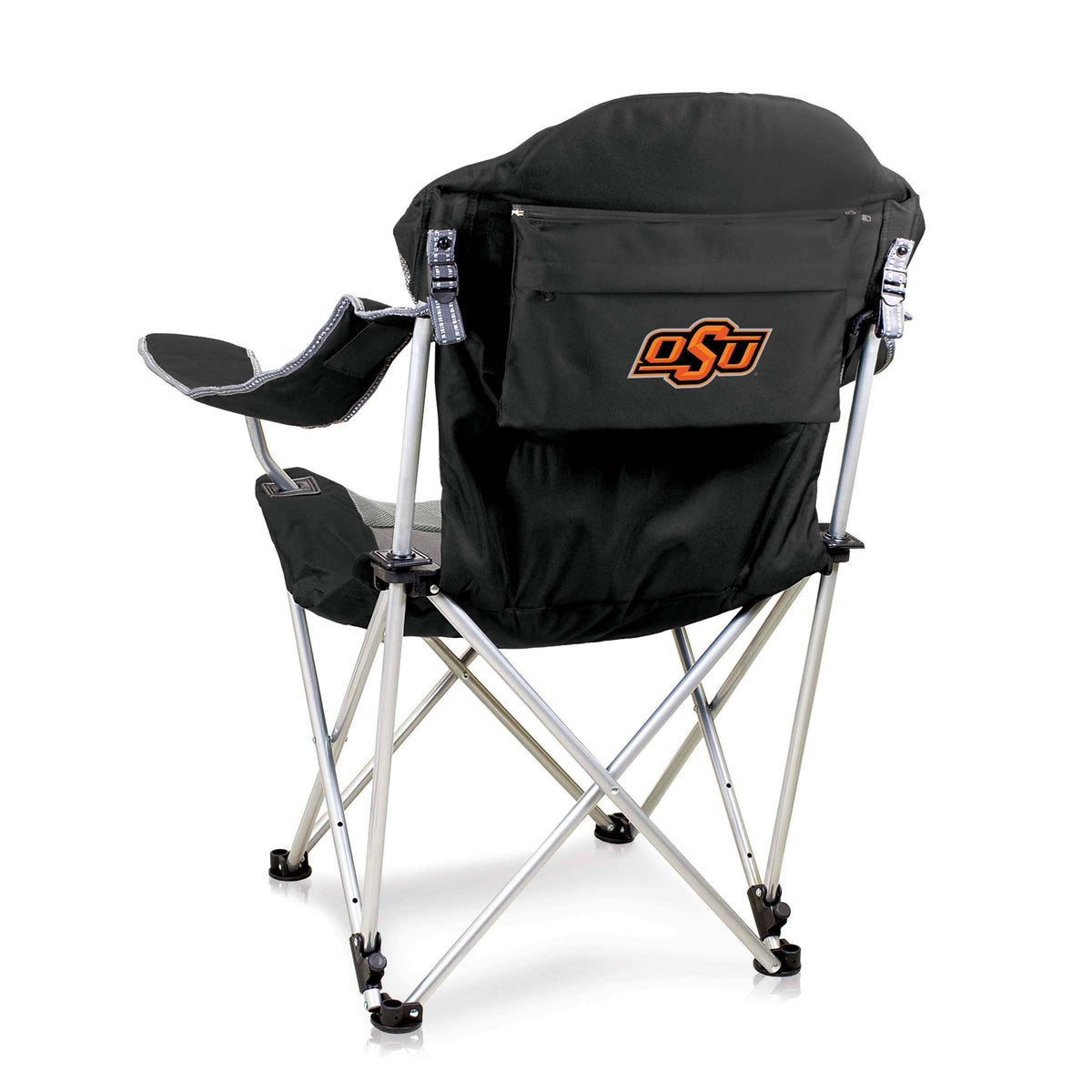 Black Reclining Camp Chair V4542