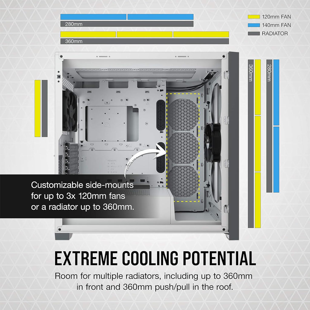 White Mid-Tower ATX PC Case Q8944