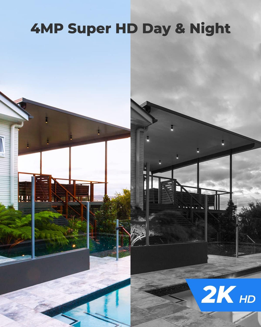Wireless Solar Powered 2K Security Camera with Pan Tilt E9439