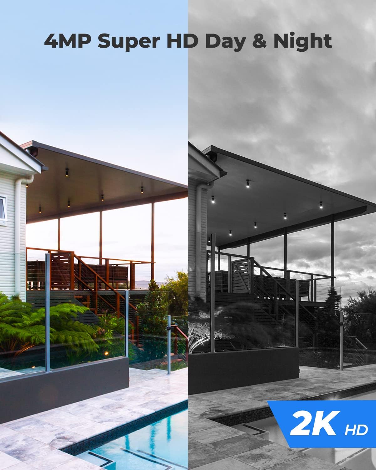 Wireless Solar Powered 2K Security Camera with Pan Tilt E9439