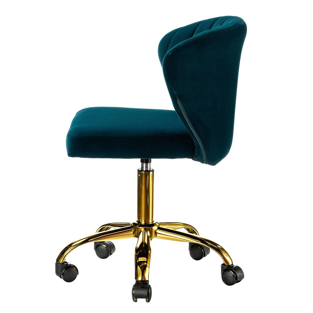 Navy Velvet Upholstered Task Chair R7503