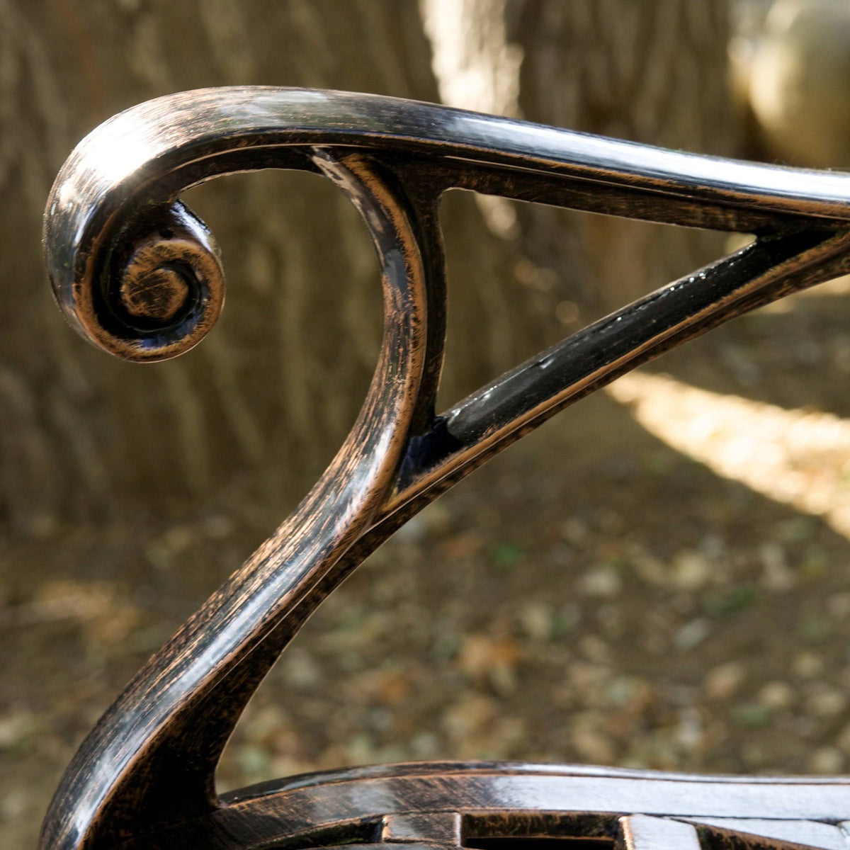 Copper Cast Aluminum Bench V469